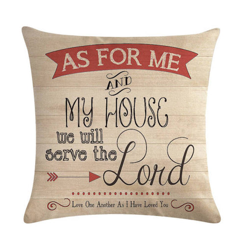 As For Me And My House We Will Serve The Lord Pillow Cover