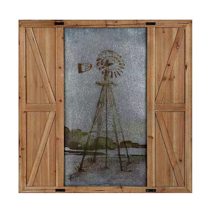 Barn Door Windmill Wall Decor