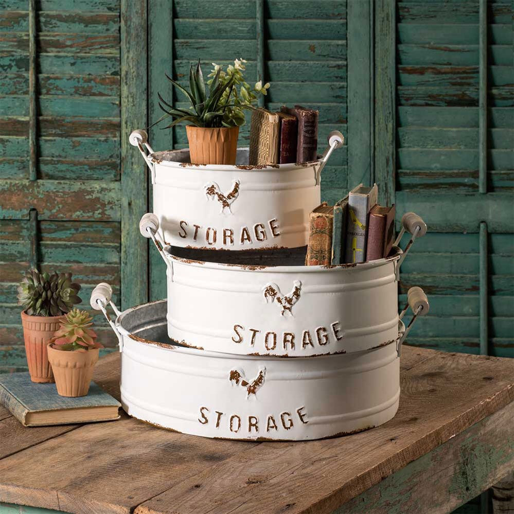 Distressed Storage Tray (you choose size)