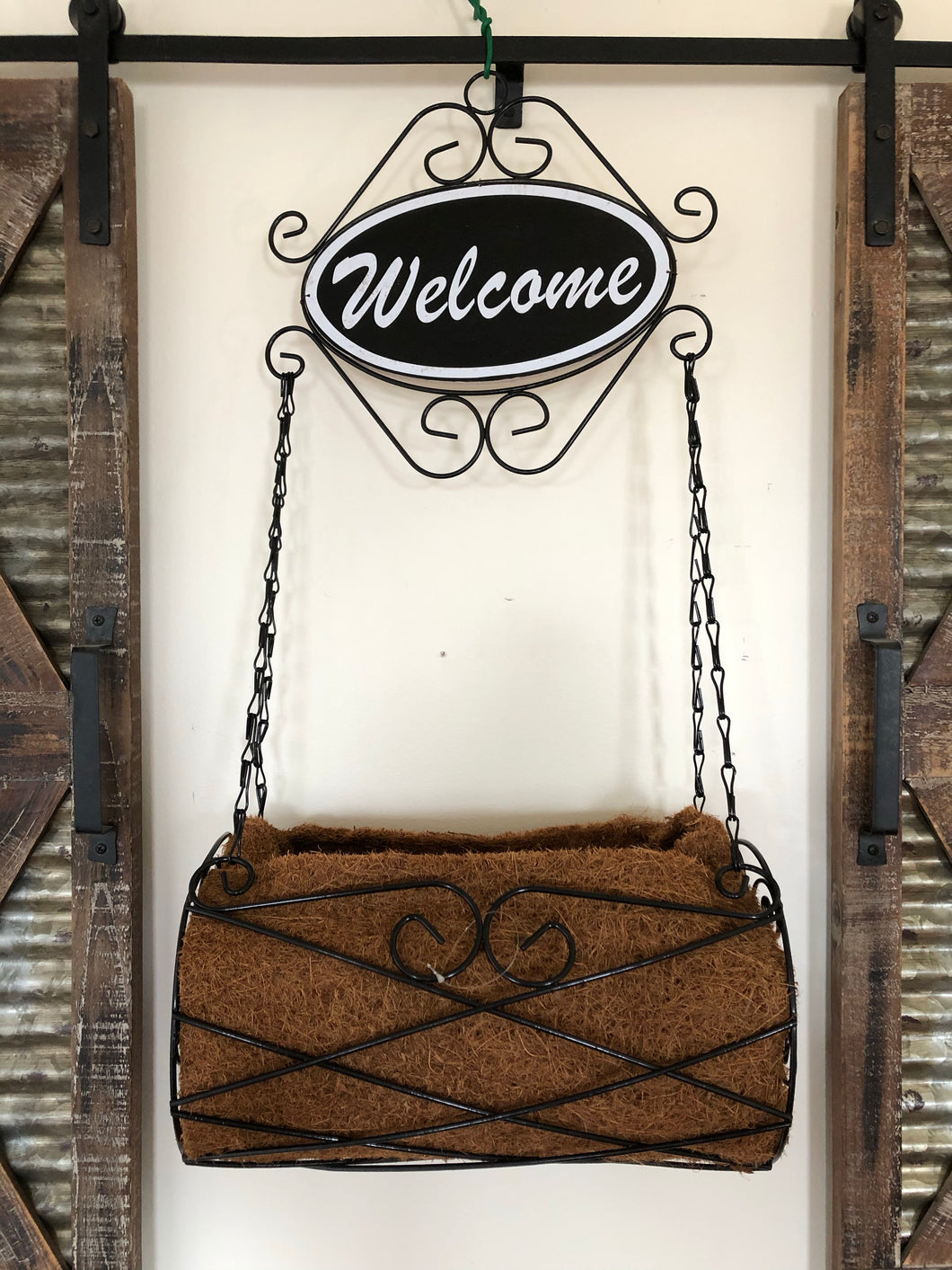 Hanging Welcome Planter