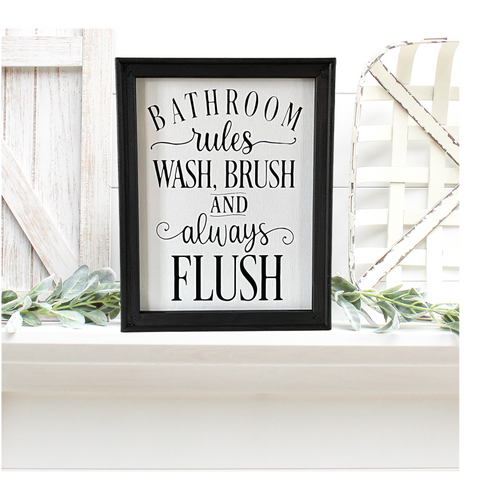 Bathroom Rules Wall Decor