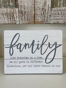 Family Wood Table Decor