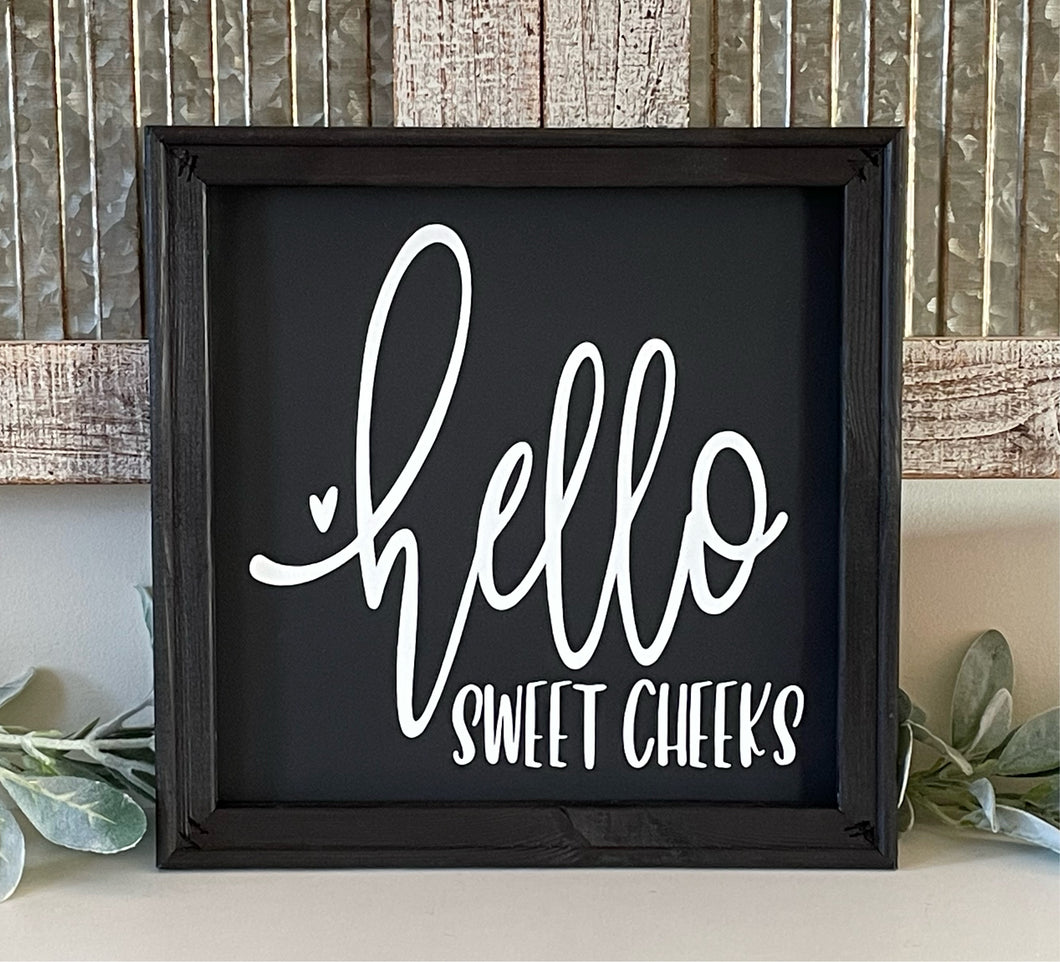 Hello Sweet Cheeks Wall Decor