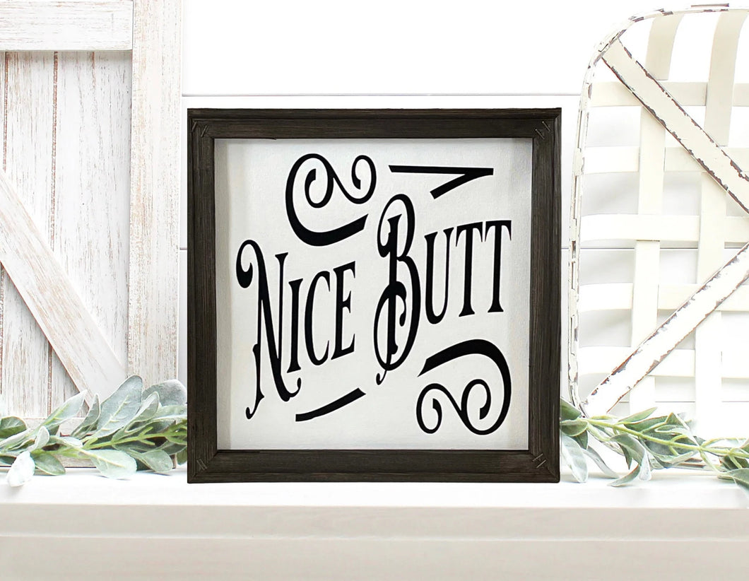 Nice Butt Farmhouse Bathroom Wall Decor