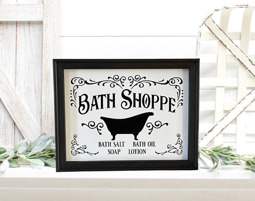 Bath Shoppe Farmhouse Bathroom Wall Decor Sign