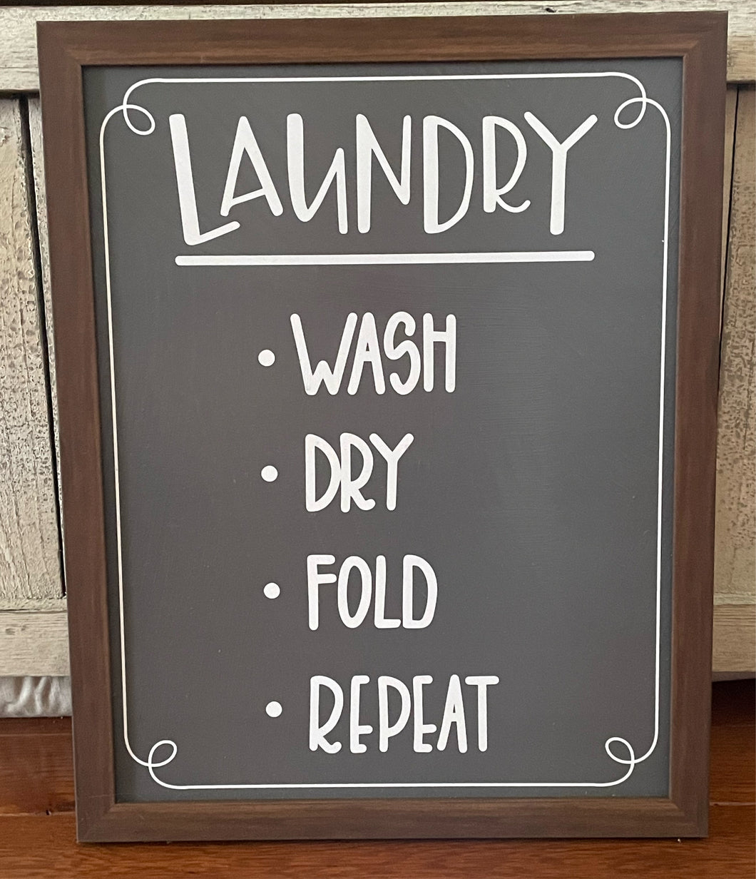 Farmhouse Laundry Wood Wall Decor