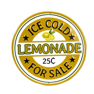 Ice Cold Lemonade Metal Wall Decor