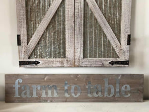 Farm To Table Wood And Metal Wall Decor