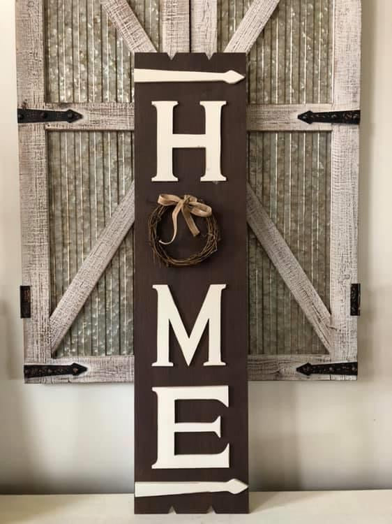 Home Wood Wall Decor With Wreath